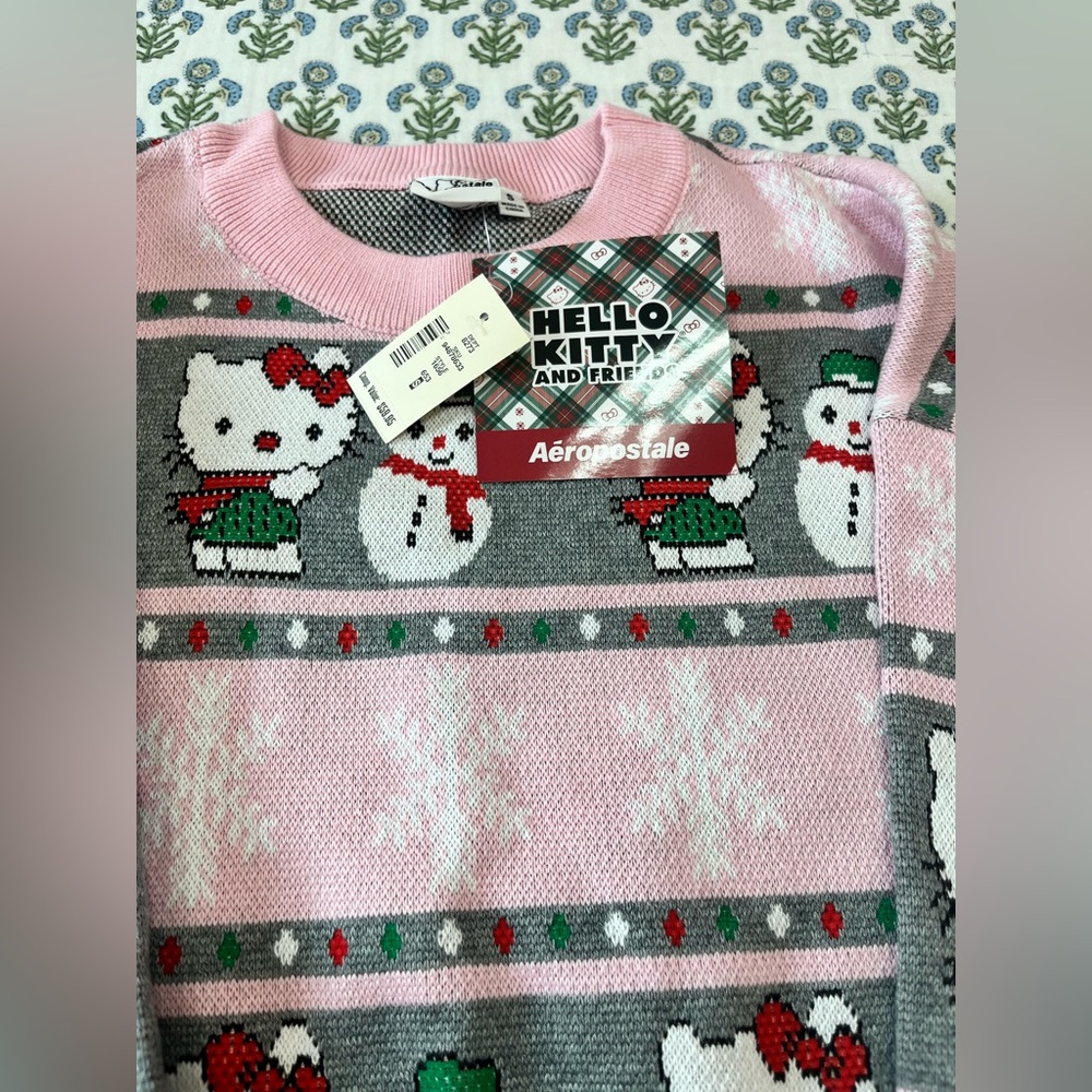 Hello Kitty Pink and Gray junior Sweater